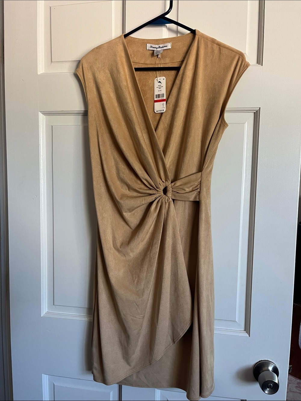 Tommy Bahama Clara Salina SandsTan Twist-Knot Midi Dress